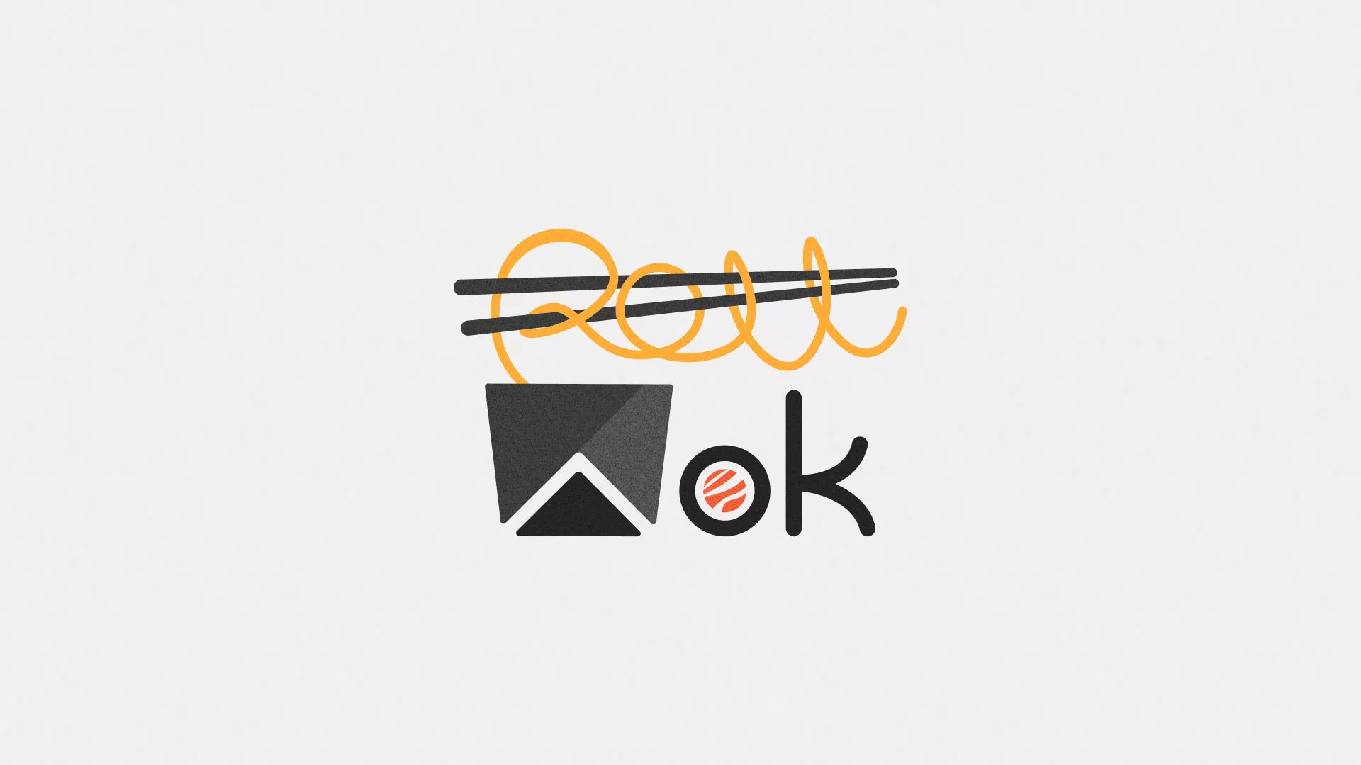 Разработка логотипа суши-бара «Roll Wok Club» в Бабаево